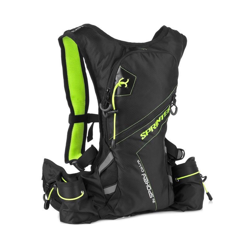 Cyklistický a bežecký ruksak Spokey Sprinter 5l vodeodolný zeleno/čierny
