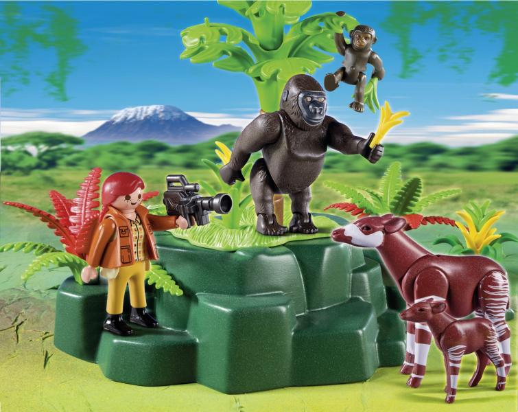Playmobil Gorily a Okapi s kameramanom 5415 