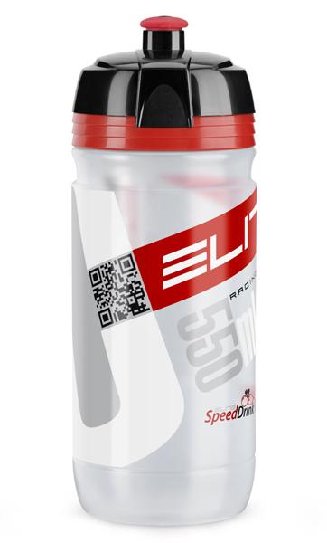 Fľaša ELITE Corsa 0,55 l číra, červené logo