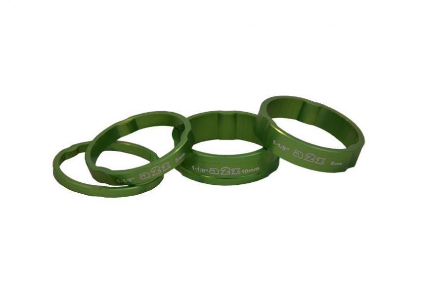 dištančné podložky 1-1/8" 3mm, 5mm, 10mm, 15mm zelená