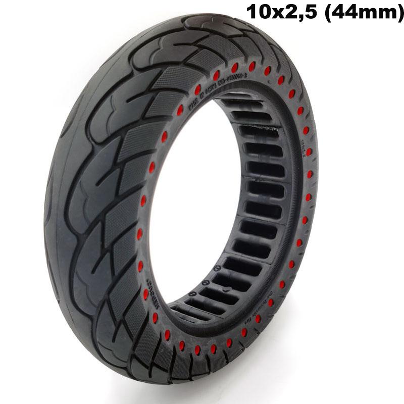 Plná bezdušová pneu 10 x 2,5 (44mm) červená bodka